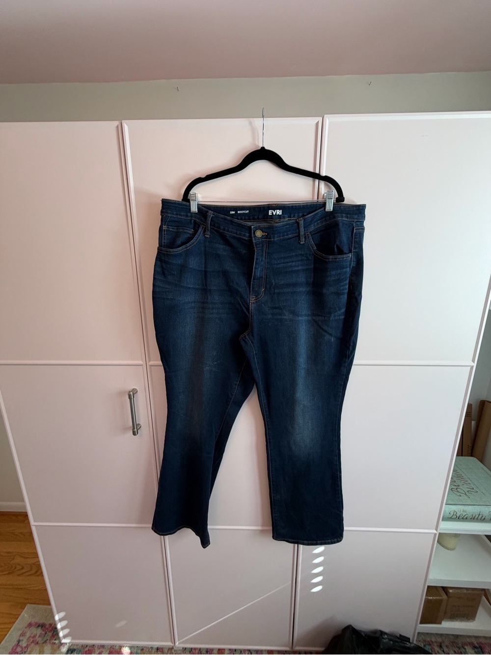 EVRI Women's Dark Blue Boot Cut Stretch Jeans